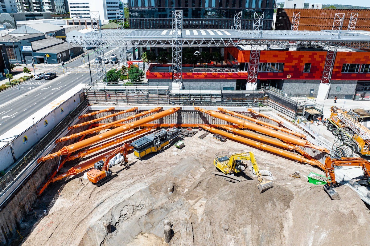 Figure 2. A Shoring Struts Construction In Progress in Australia