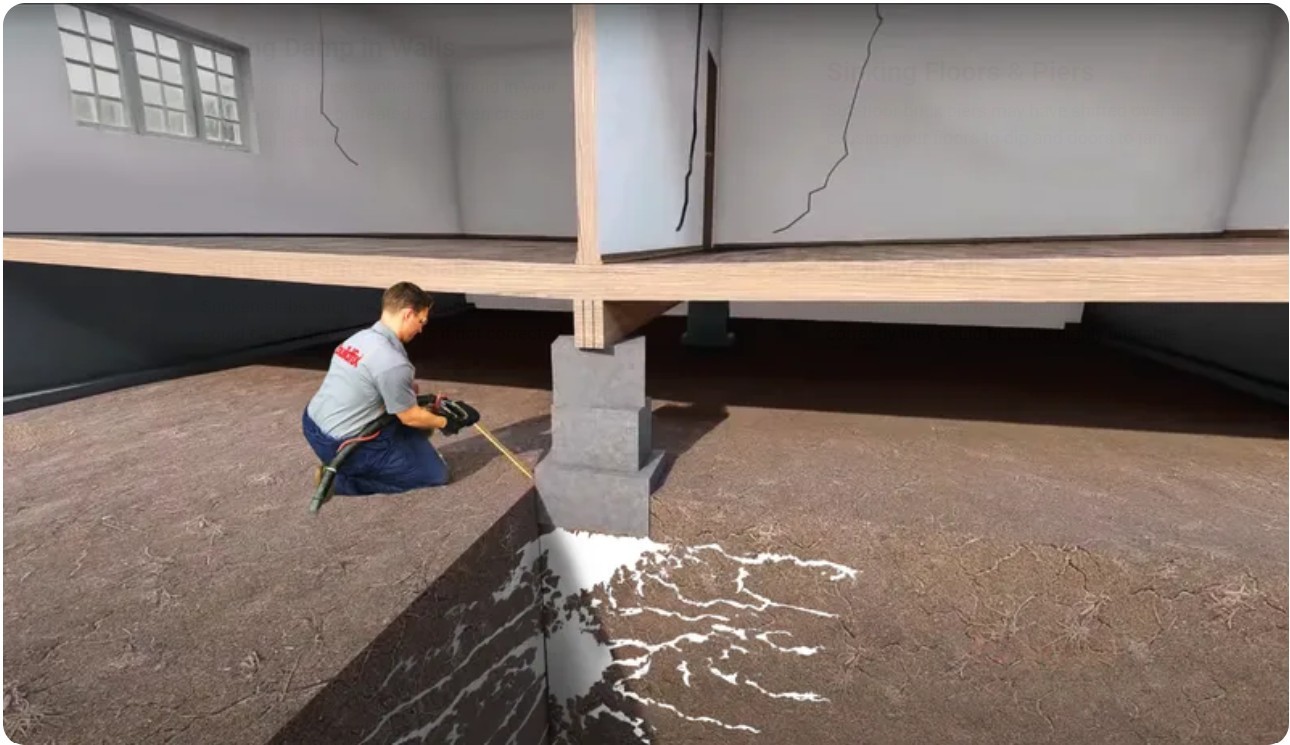 Figure 6_How Buildfix’s GeoPoly™ stabilises and lifts Sunken Pad Footing (Chemical Re-stumping)
