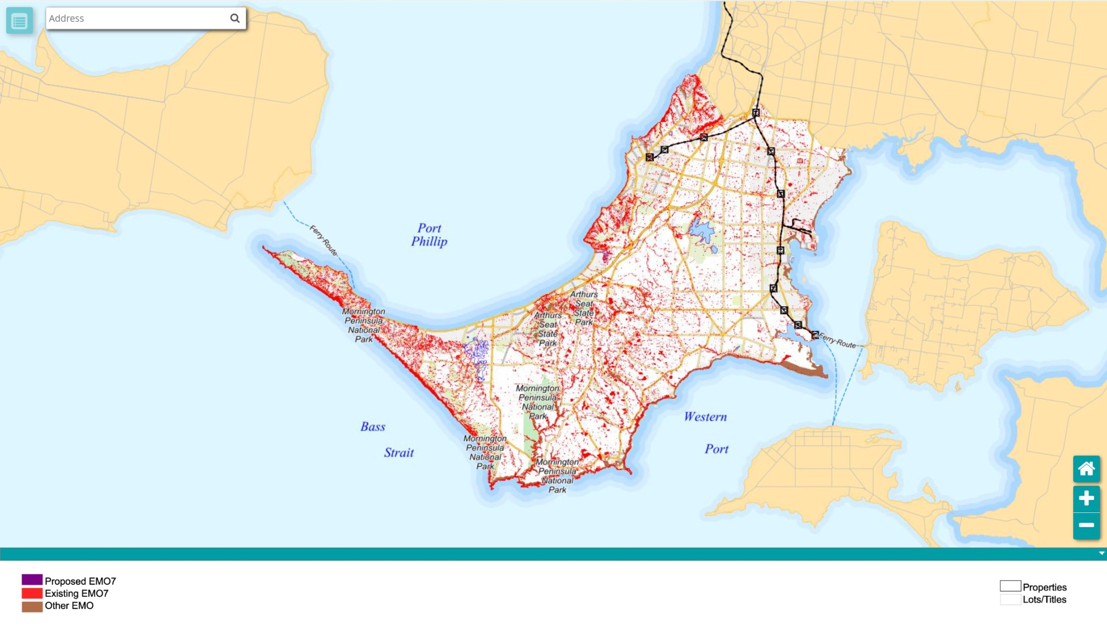 Figure 2. Proposed refined EMO7 mapping across the Mornington Peninsula under Amendment C314morn. Source: Mornington Peninsula Shire.