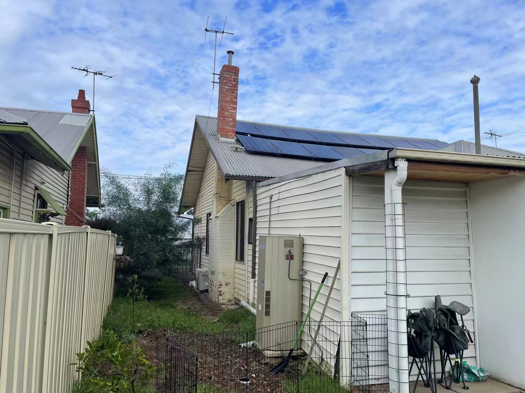 Figure 3. Solar Panels Exacerbating the Drift, While the Chimney Saved the House